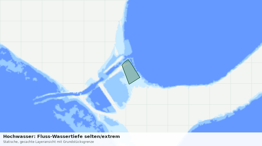 Statische Kartenansicht: Hochwasser: Fluss-Wassertiefe selten/extrem