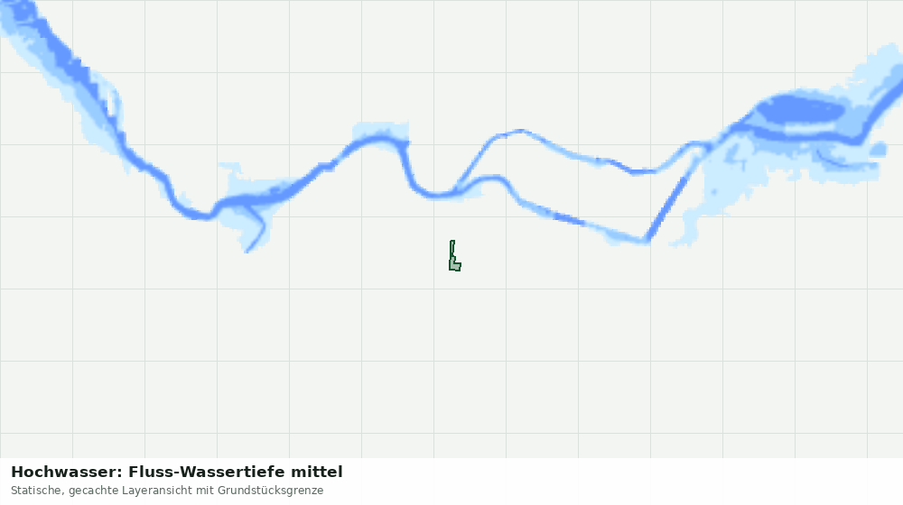 Statische Kartenansicht: Hochwasser: Fluss-Wassertiefe mittel