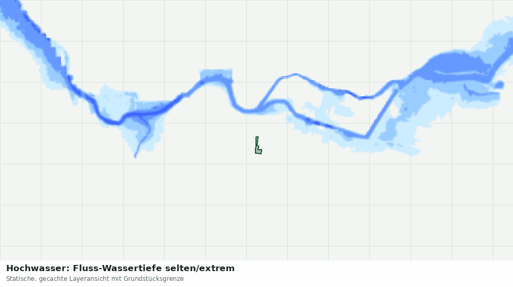 Statische Kartenansicht: Hochwasser: Fluss-Wassertiefe selten/extrem
