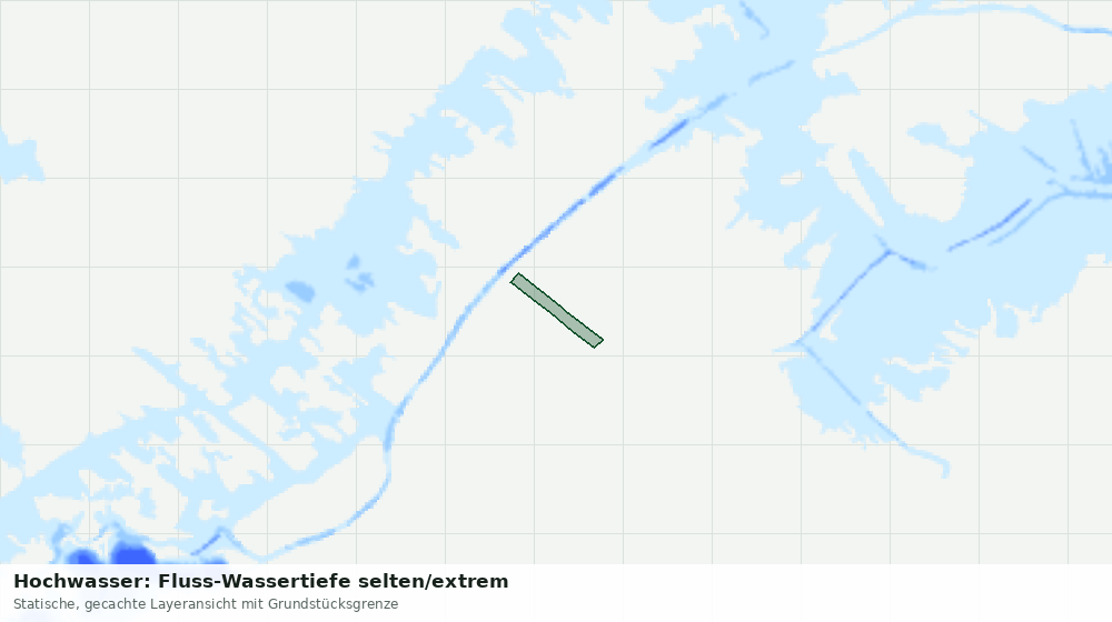 Statische Kartenansicht: Hochwasser: Fluss-Wassertiefe selten/extrem
