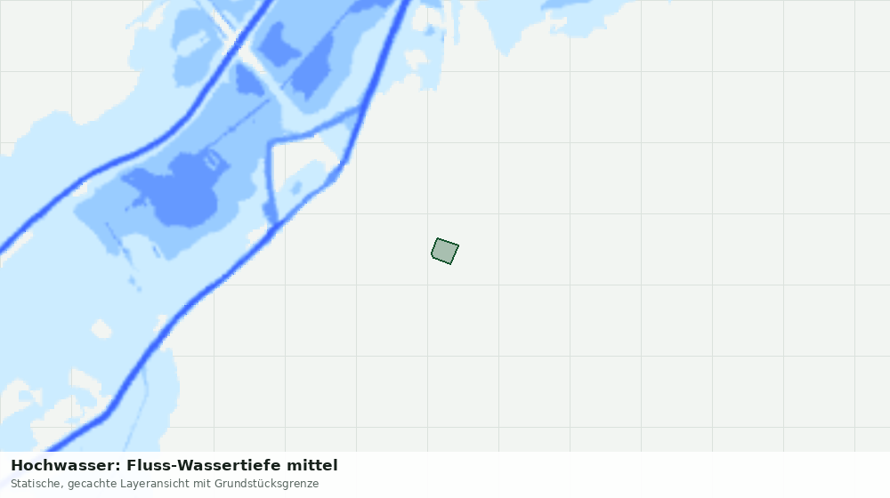 Statische Kartenansicht: Hochwasser: Fluss-Wassertiefe mittel