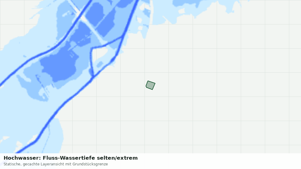 Statische Kartenansicht: Hochwasser: Fluss-Wassertiefe selten/extrem