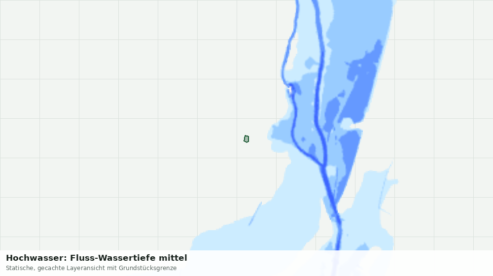 Statische Kartenansicht: Hochwasser: Fluss-Wassertiefe mittel