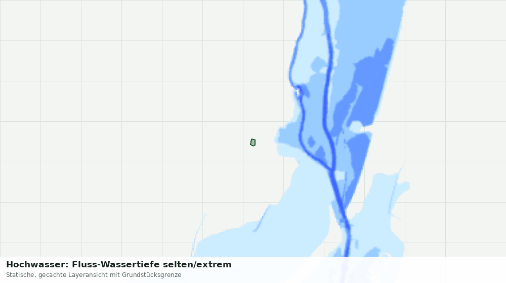 Statische Kartenansicht: Hochwasser: Fluss-Wassertiefe selten/extrem