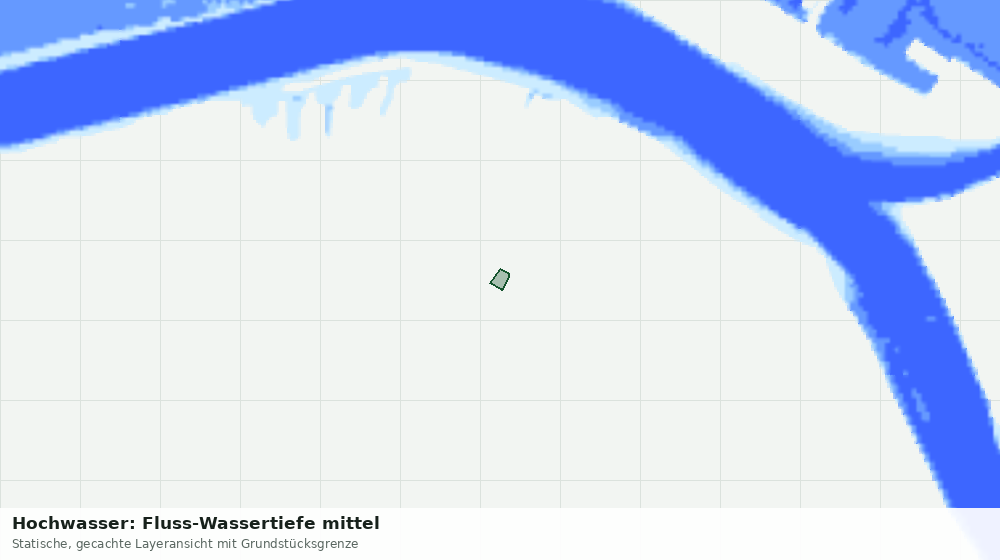 Statische Kartenansicht: Hochwasser: Fluss-Wassertiefe mittel