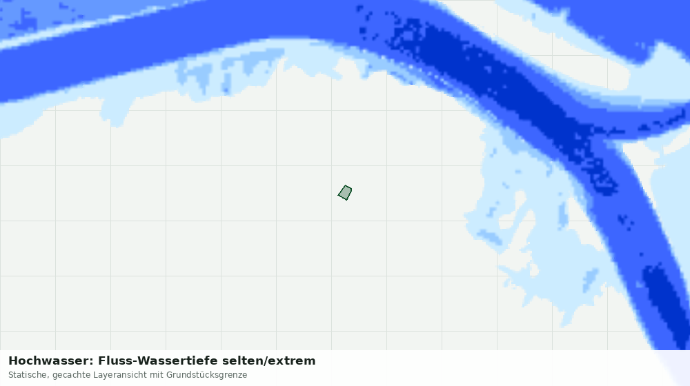 Statische Kartenansicht: Hochwasser: Fluss-Wassertiefe selten/extrem