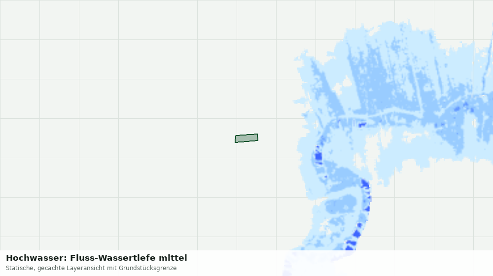 Statische Kartenansicht: Hochwasser: Fluss-Wassertiefe mittel