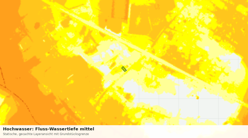 Statische Kartenansicht: Hochwasser: Fluss-Wassertiefe mittel