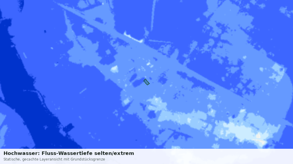 Statische Kartenansicht: Hochwasser: Fluss-Wassertiefe selten/extrem