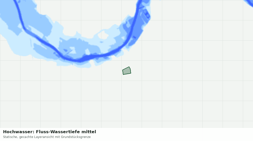 Statische Kartenansicht: Hochwasser: Fluss-Wassertiefe mittel
