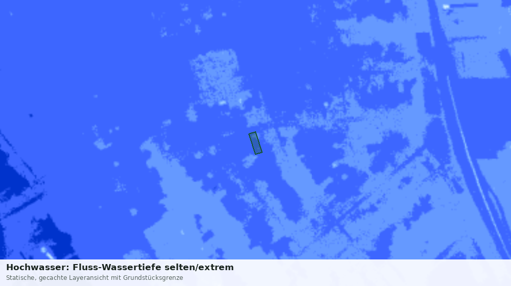 Statische Kartenansicht: Hochwasser: Fluss-Wassertiefe selten/extrem