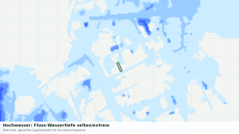 Statische Kartenansicht: Hochwasser: Fluss-Wassertiefe selten/extrem