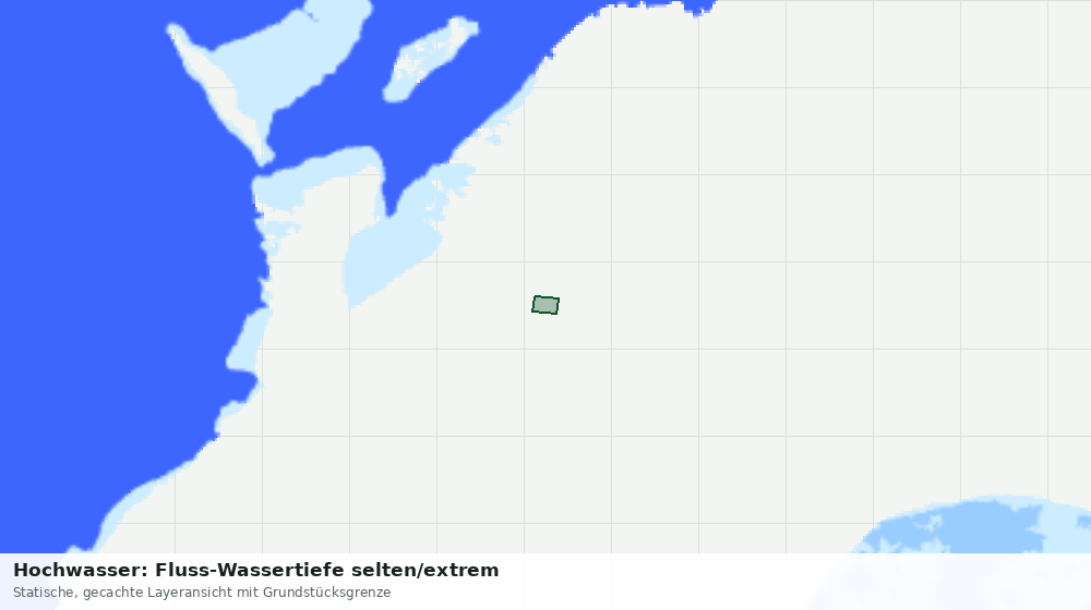 Statische Kartenansicht: Hochwasser: Fluss-Wassertiefe selten/extrem