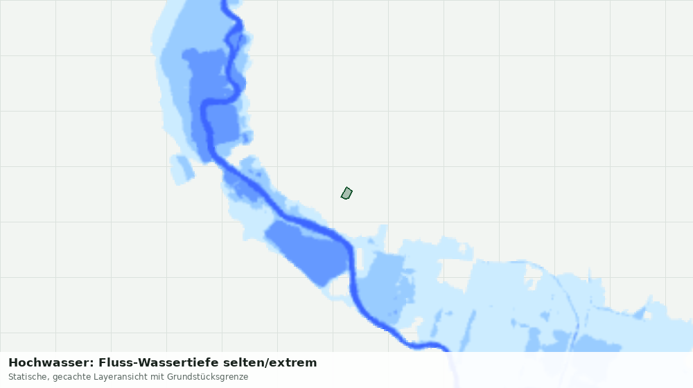 Statische Kartenansicht: Hochwasser: Fluss-Wassertiefe selten/extrem