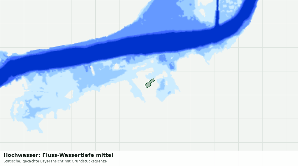 Statische Kartenansicht: Hochwasser: Fluss-Wassertiefe mittel