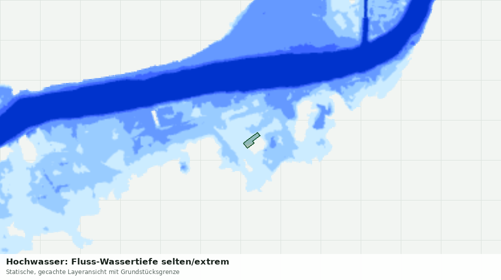 Statische Kartenansicht: Hochwasser: Fluss-Wassertiefe selten/extrem