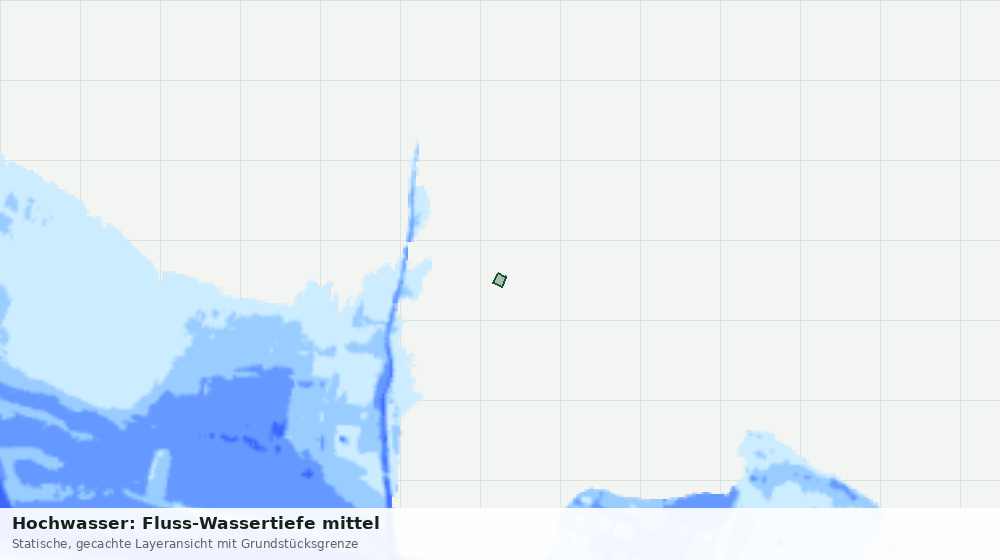 Statische Kartenansicht: Hochwasser: Fluss-Wassertiefe mittel