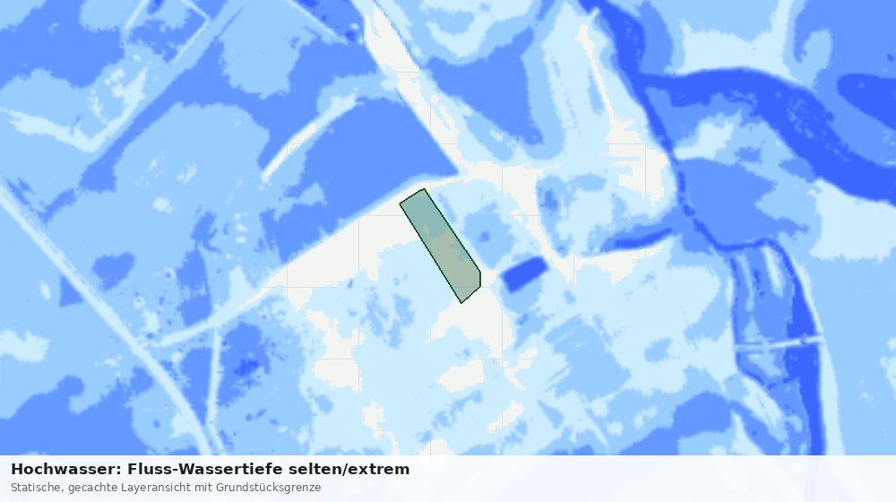 Statische Kartenansicht: Hochwasser: Fluss-Wassertiefe selten/extrem