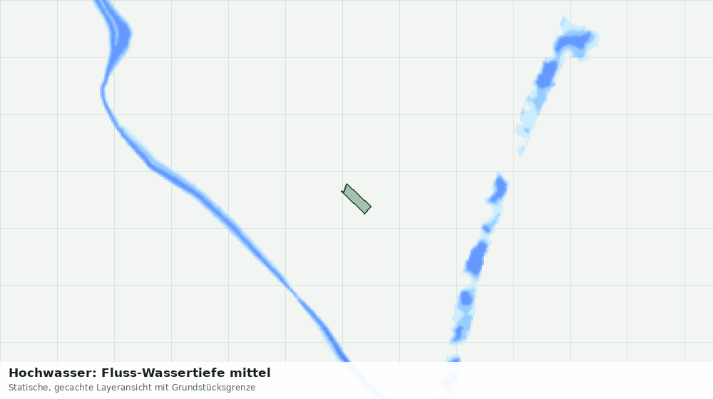 Statische Kartenansicht: Hochwasser: Fluss-Wassertiefe mittel