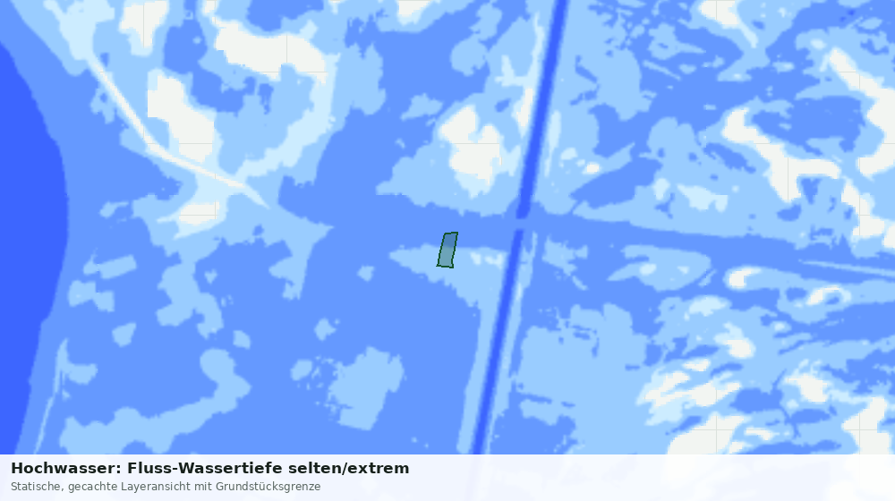Statische Kartenansicht: Hochwasser: Fluss-Wassertiefe selten/extrem