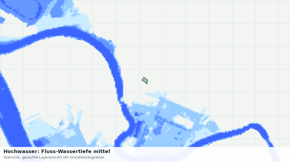 Statische Kartenansicht: Hochwasser: Fluss-Wassertiefe mittel