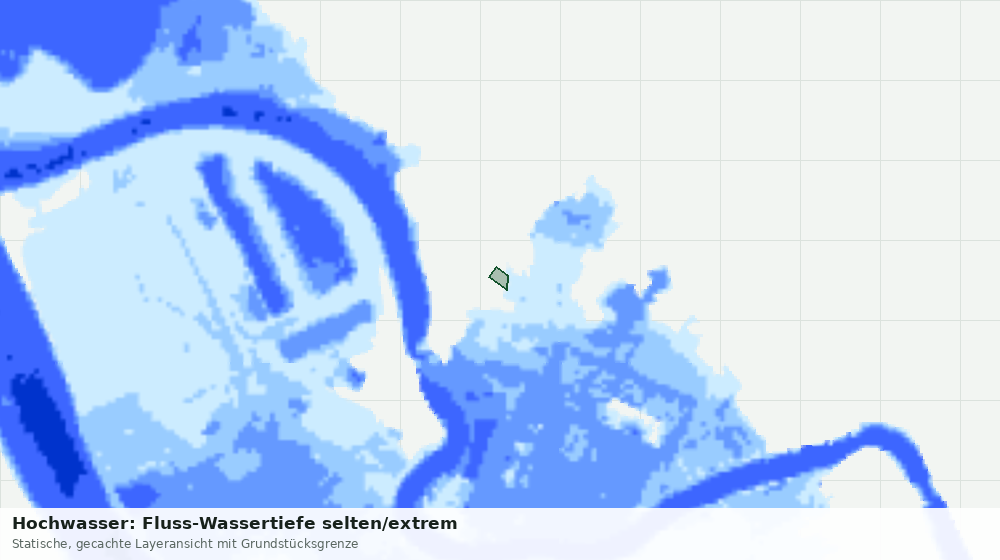 Statische Kartenansicht: Hochwasser: Fluss-Wassertiefe selten/extrem