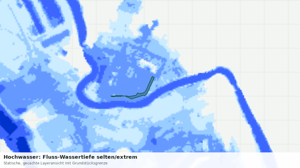 Statische Kartenansicht: Hochwasser: Fluss-Wassertiefe selten/extrem