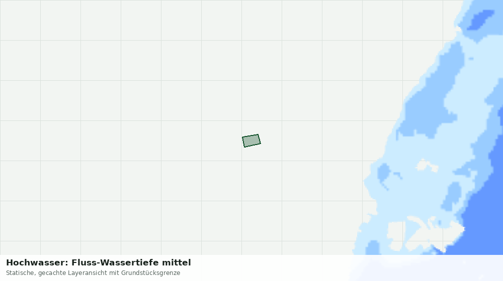Statische Kartenansicht: Hochwasser: Fluss-Wassertiefe mittel