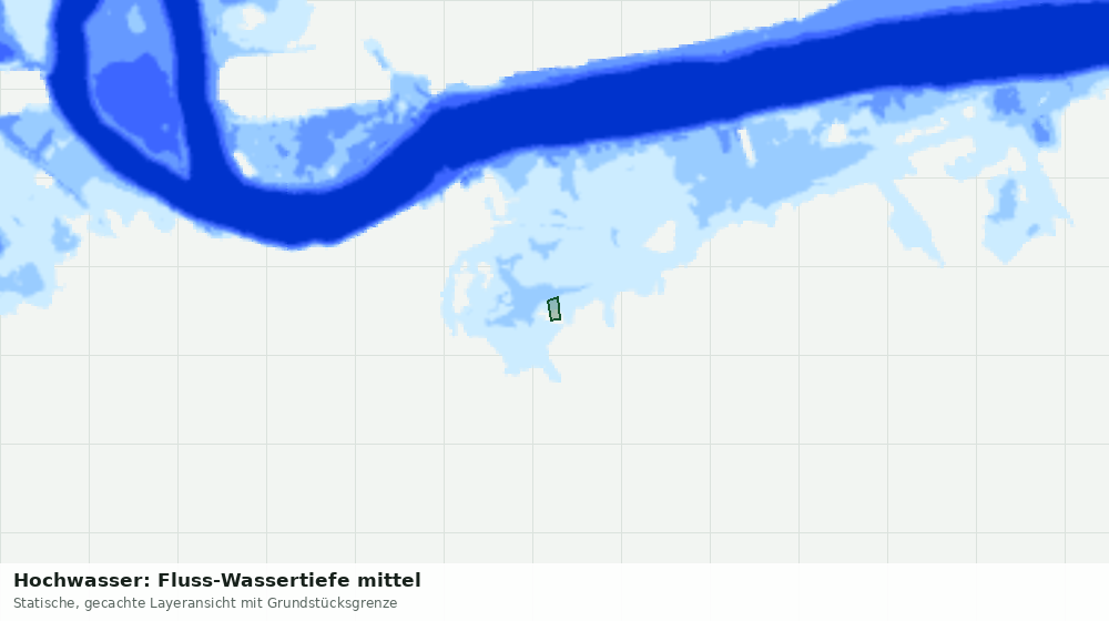 Statische Kartenansicht: Hochwasser: Fluss-Wassertiefe mittel