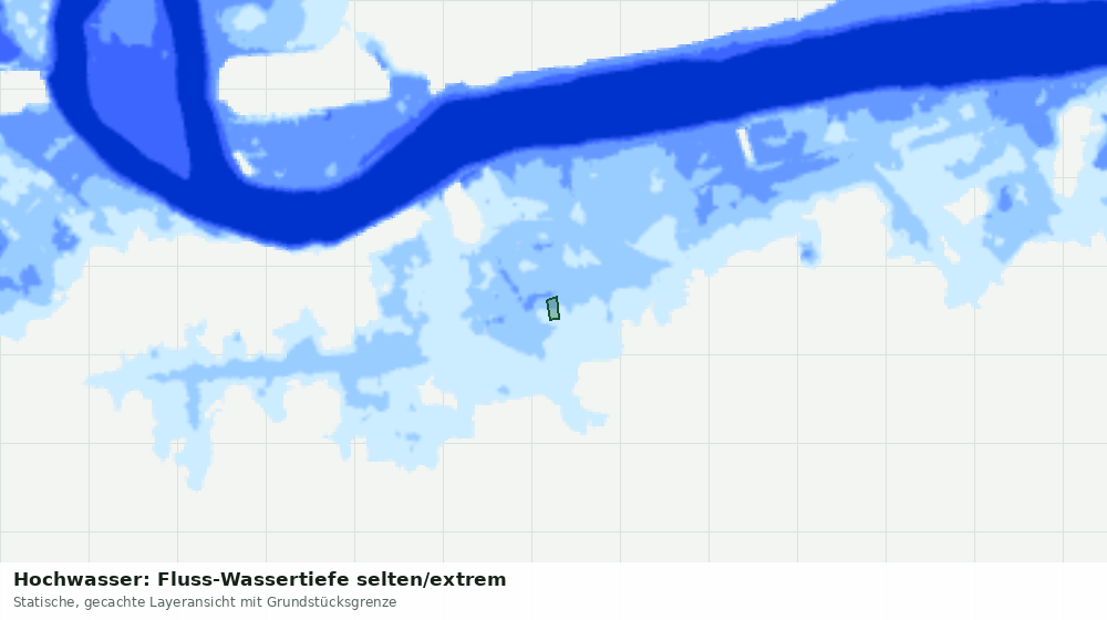 Statische Kartenansicht: Hochwasser: Fluss-Wassertiefe selten/extrem