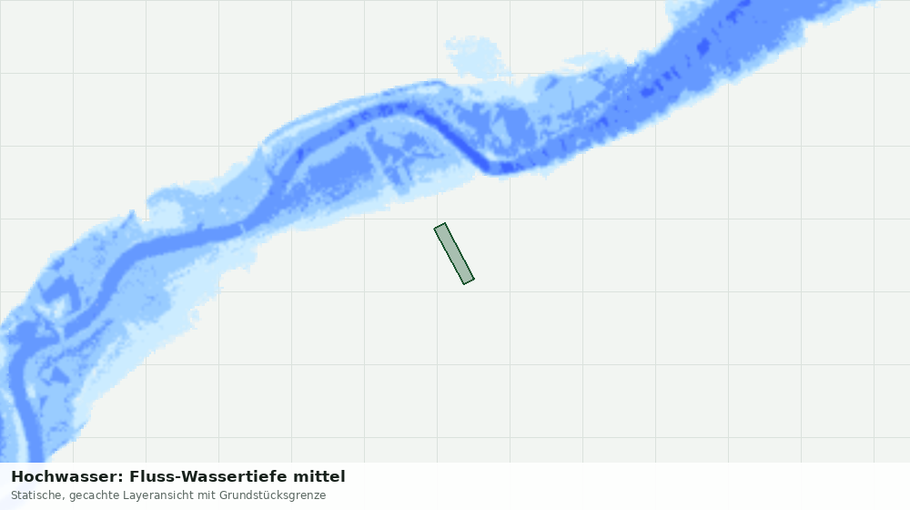 Statische Kartenansicht: Hochwasser: Fluss-Wassertiefe mittel