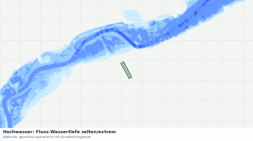 Statische Kartenansicht: Hochwasser: Fluss-Wassertiefe selten/extrem