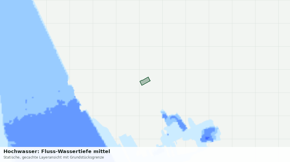 Statische Kartenansicht: Hochwasser: Fluss-Wassertiefe mittel