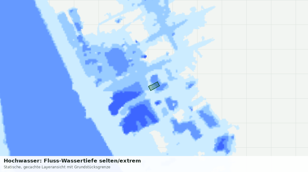 Statische Kartenansicht: Hochwasser: Fluss-Wassertiefe selten/extrem