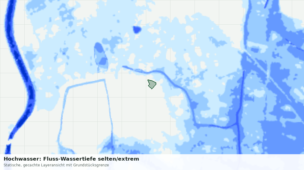 Statische Kartenansicht: Hochwasser: Fluss-Wassertiefe selten/extrem