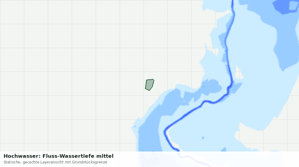 Statische Kartenansicht: Hochwasser: Fluss-Wassertiefe mittel