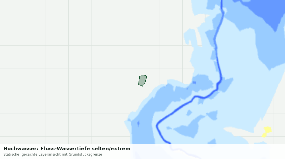 Statische Kartenansicht: Hochwasser: Fluss-Wassertiefe selten/extrem