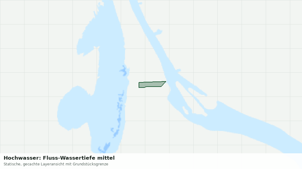 Statische Kartenansicht: Hochwasser: Fluss-Wassertiefe mittel