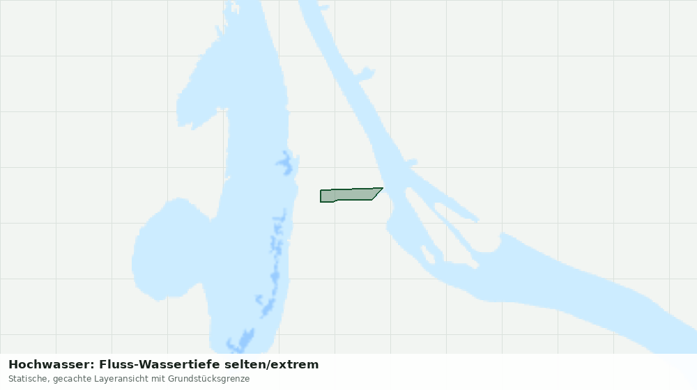 Statische Kartenansicht: Hochwasser: Fluss-Wassertiefe selten/extrem