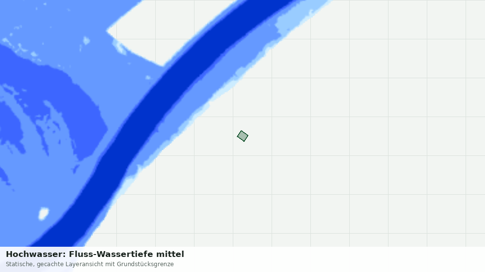 Statische Kartenansicht: Hochwasser: Fluss-Wassertiefe mittel