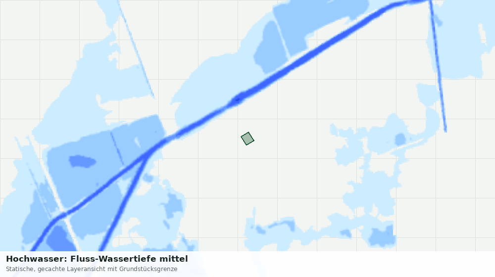 Statische Kartenansicht: Hochwasser: Fluss-Wassertiefe mittel