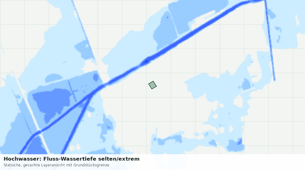 Statische Kartenansicht: Hochwasser: Fluss-Wassertiefe selten/extrem