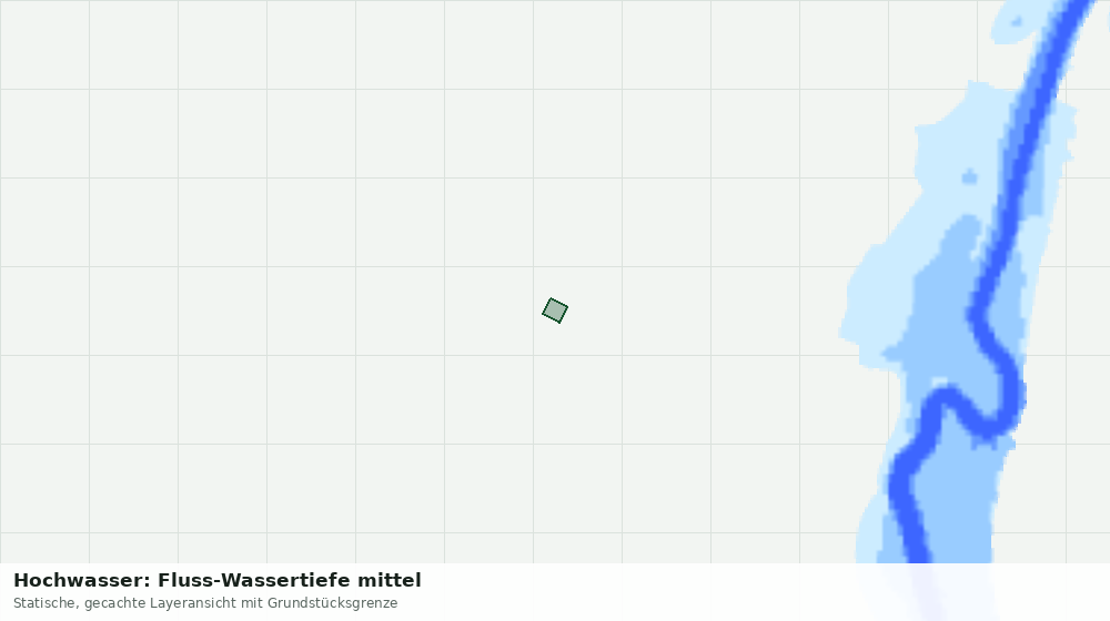 Statische Kartenansicht: Hochwasser: Fluss-Wassertiefe mittel