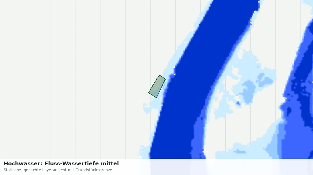 Statische Kartenansicht: Hochwasser: Fluss-Wassertiefe mittel