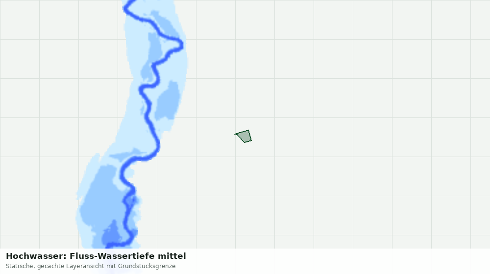 Statische Kartenansicht: Hochwasser: Fluss-Wassertiefe mittel