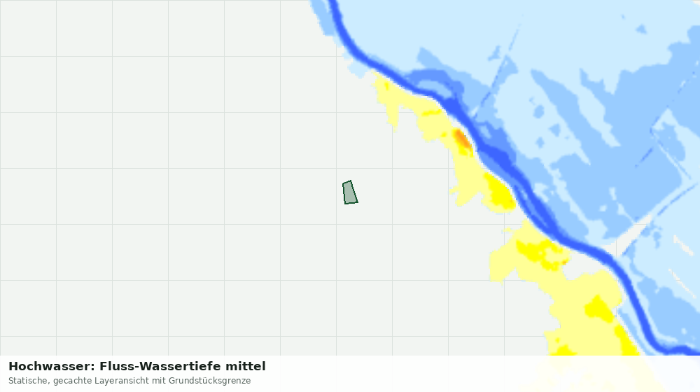 Statische Kartenansicht: Hochwasser: Fluss-Wassertiefe mittel