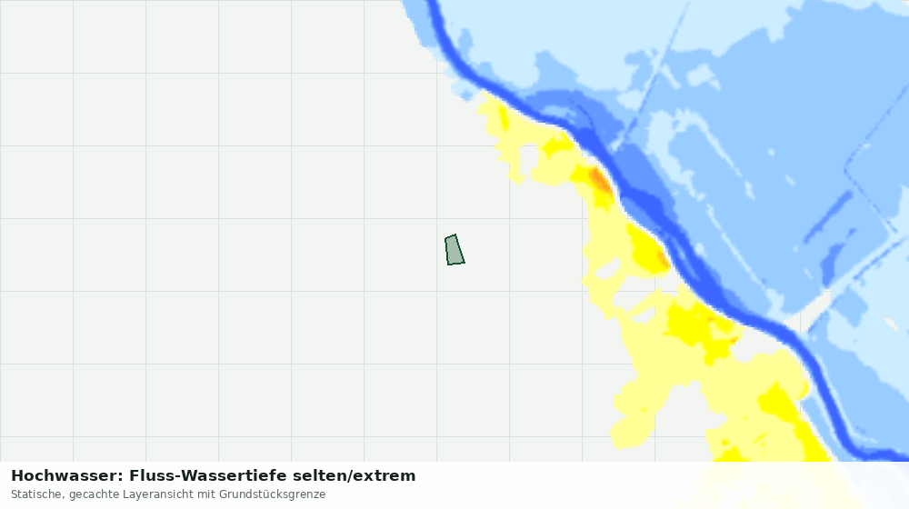 Statische Kartenansicht: Hochwasser: Fluss-Wassertiefe selten/extrem