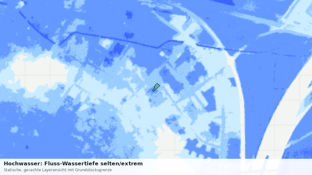 Statische Kartenansicht: Hochwasser: Fluss-Wassertiefe selten/extrem