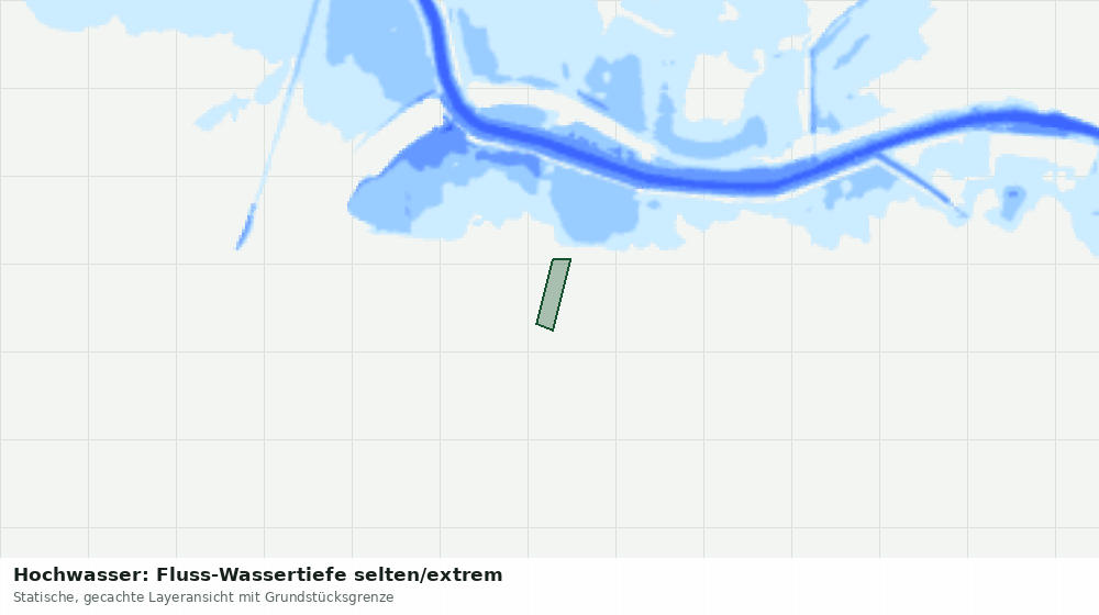 Statische Kartenansicht: Hochwasser: Fluss-Wassertiefe selten/extrem