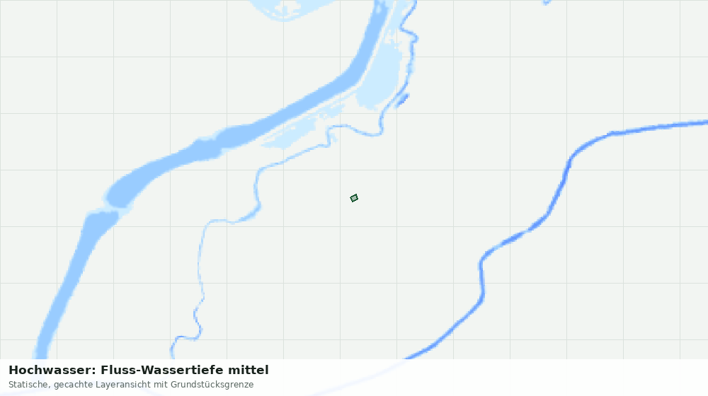 Statische Kartenansicht: Hochwasser: Fluss-Wassertiefe mittel